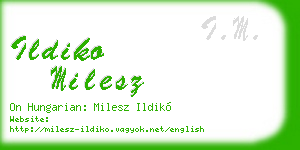 ildiko milesz business card